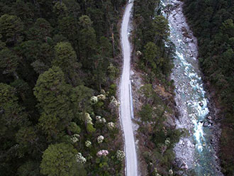 鸟瞰墨脱公路