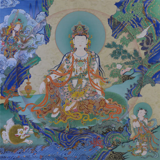 Tibetan thangka painting on show in Beijing 