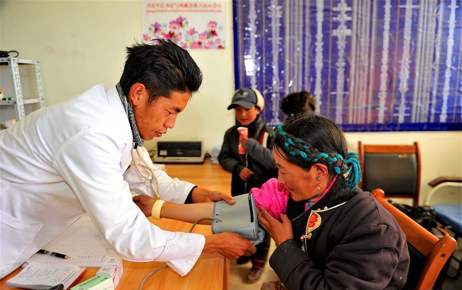 Tibet health center doctor Wangzhab