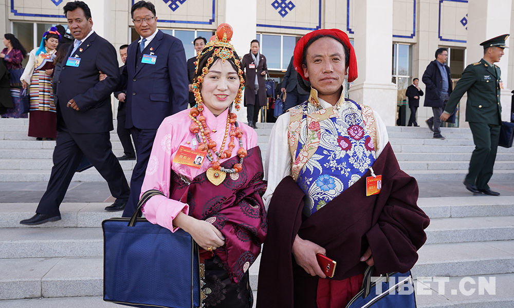 Delegates to the session of People's Congress of Tibet