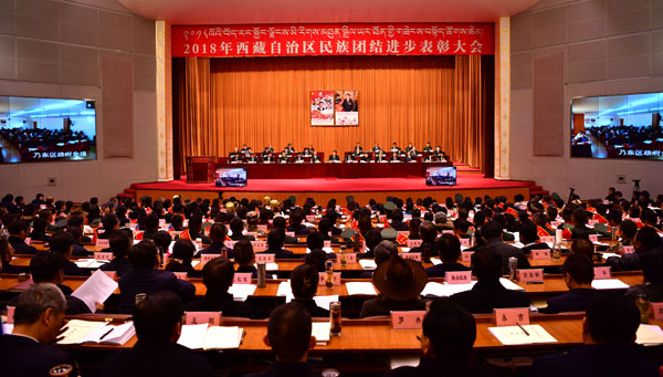西藏自治区民族团结进步表彰大会召开 
