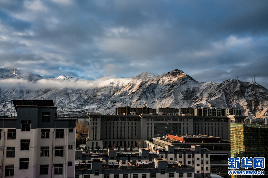 Beautiful snowscape of Lhasa