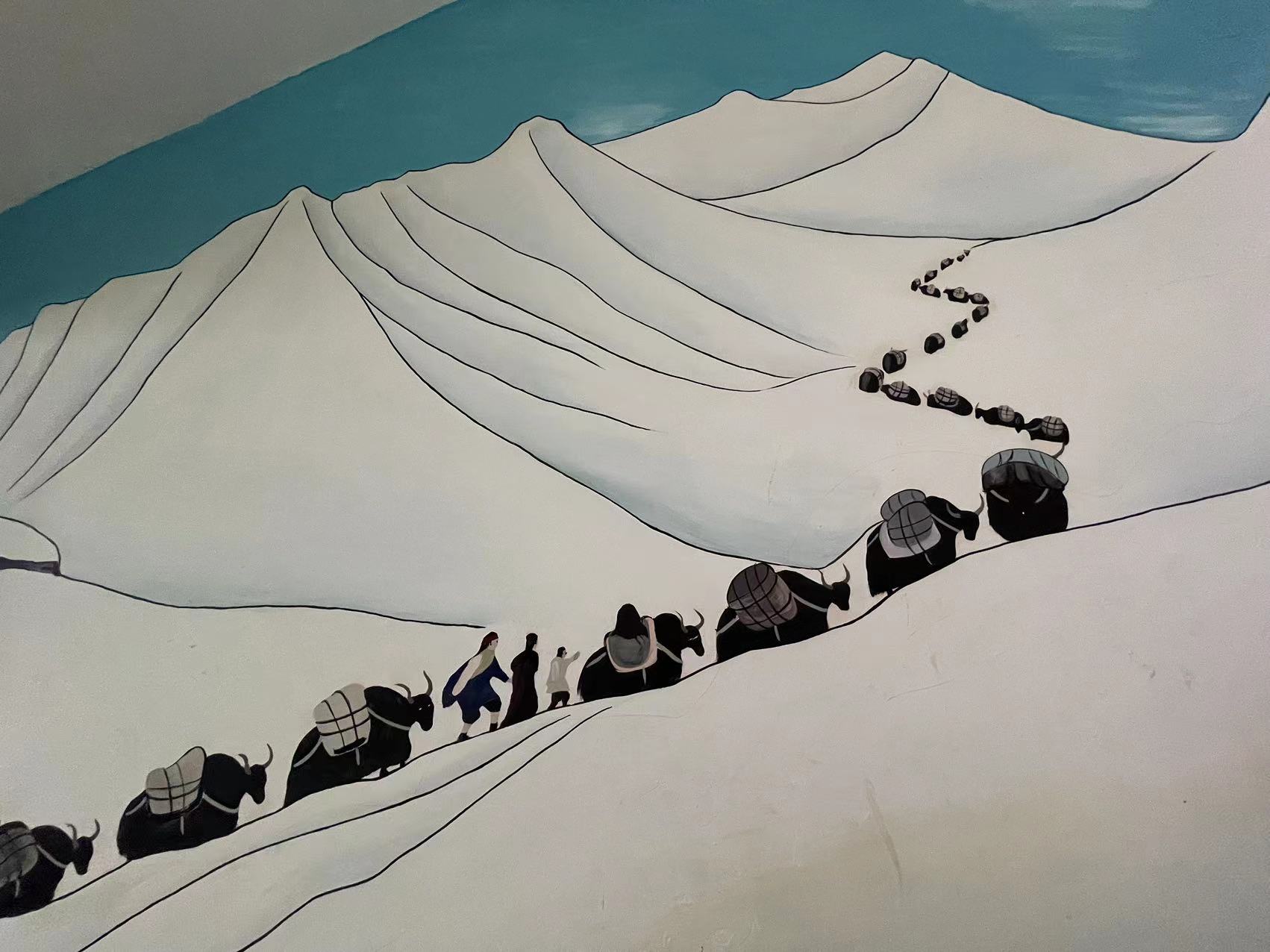 “冲赛康”市场的商人壁画
