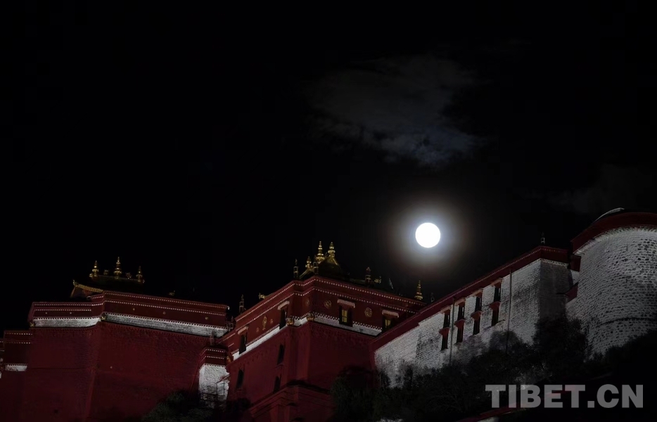 布达拉宫中秋夜月