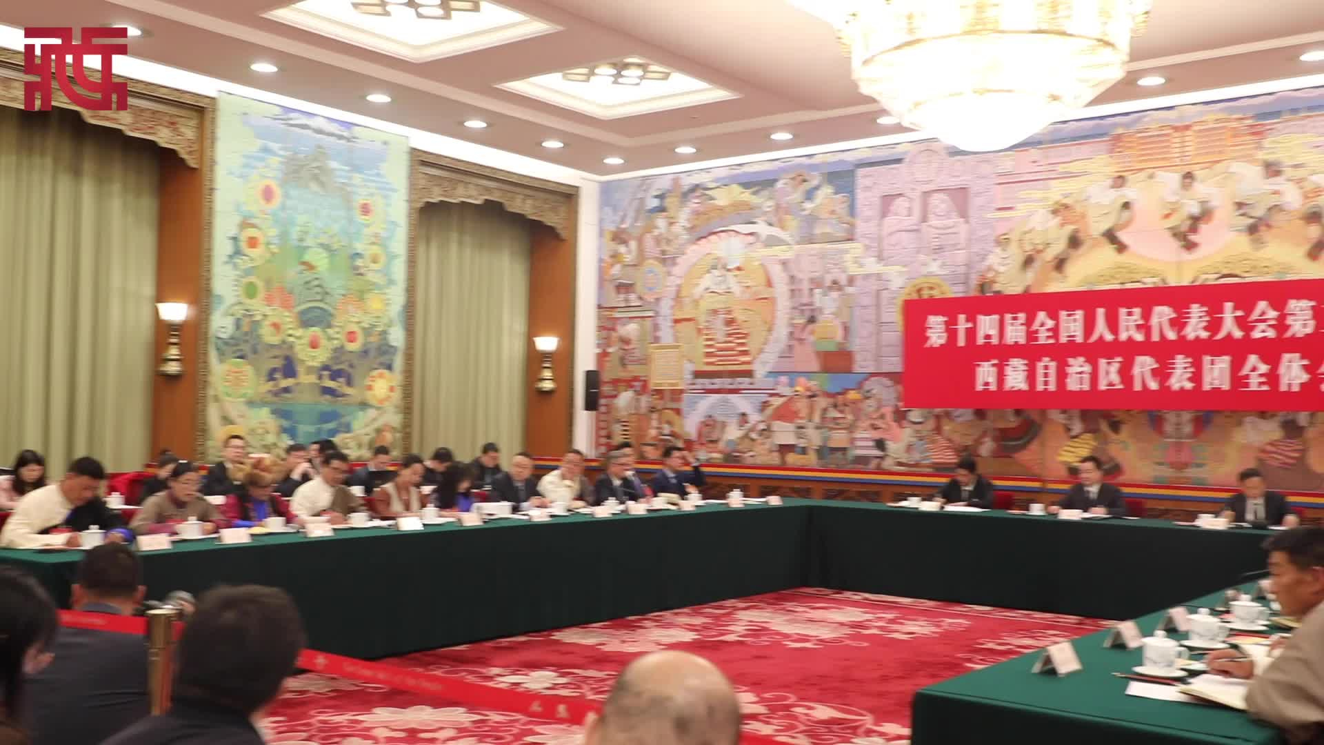 西藏代表团举行开放团组会议