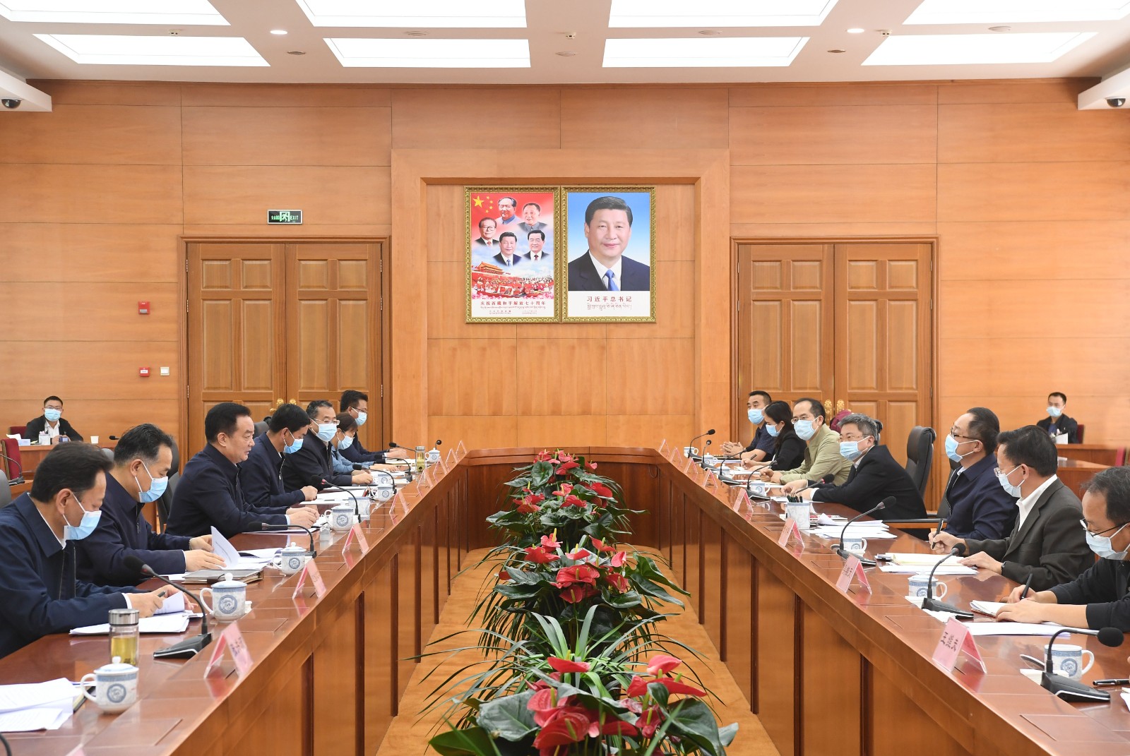 自治區黨委政府與國務院聯防聯控機制綜合組西藏工作組座談