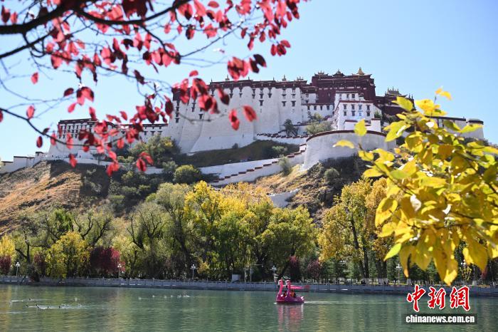 西藏宗角禄康公园秋景如画