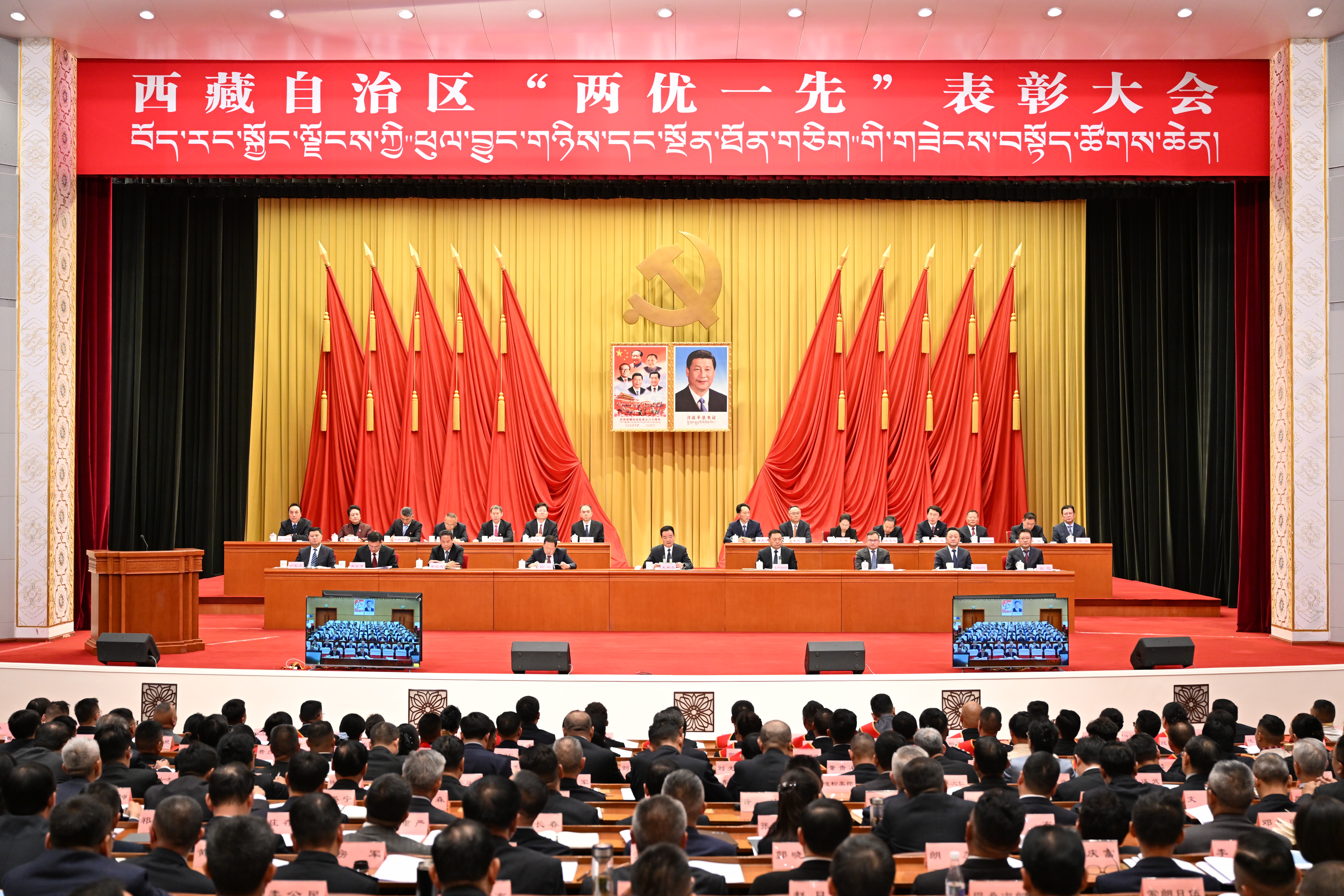 全区“两优一先”表彰大会在拉萨举行