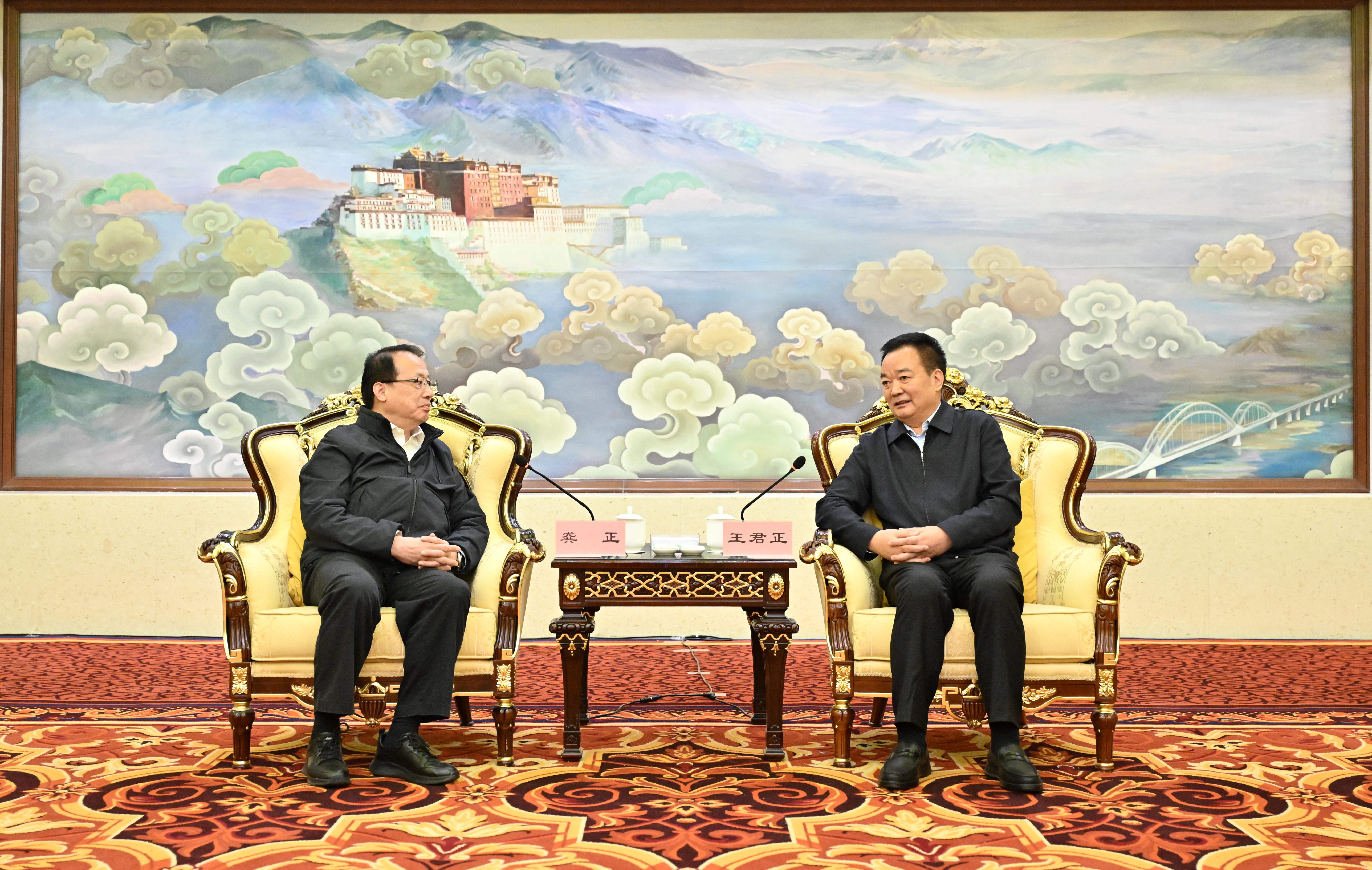 王君正与龚正率领的上海市代表团座谈