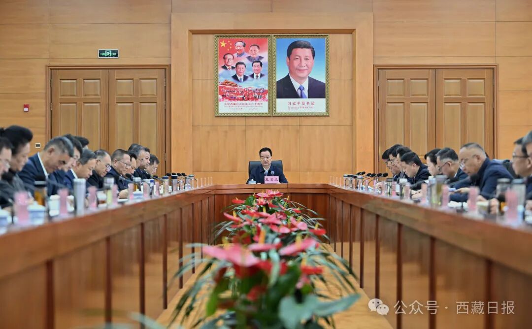 王君正主持召开自治区党委理论学习中心组学习会